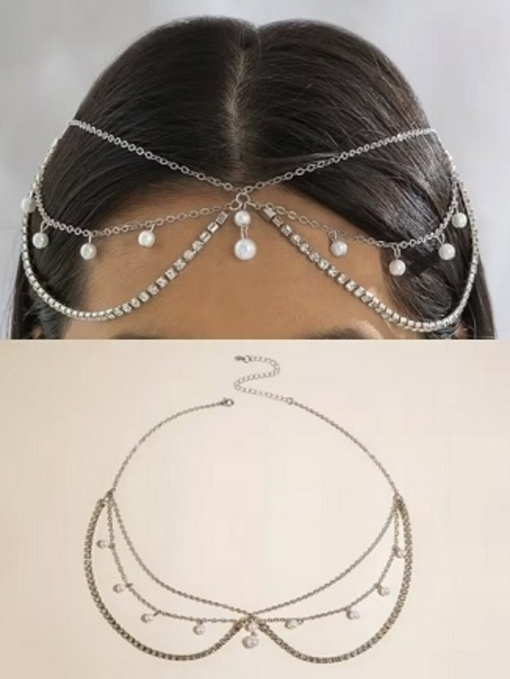 Fashionable Multi-Layer Amor Pearls Head Decoration ~ HD-132